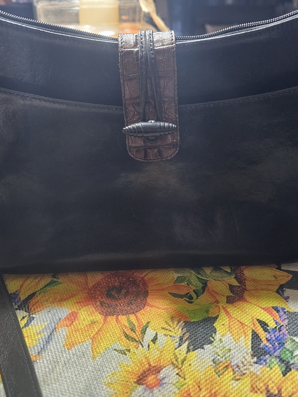 Vintage Brahmin Tuscan collection Leather & Croc bag